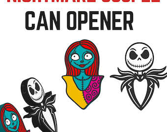 Nightmare Couple Can Opener | Gothic Couple Can Opener | Halloween 3D Print| Digital Download | Nail Saver | Instant Download | Stl File