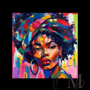 Gaze, Ai, AI Art, AI Printable, Black Art, African-American Art, Digital Print, Digital Design, Png, Commercial Use, Sublimation