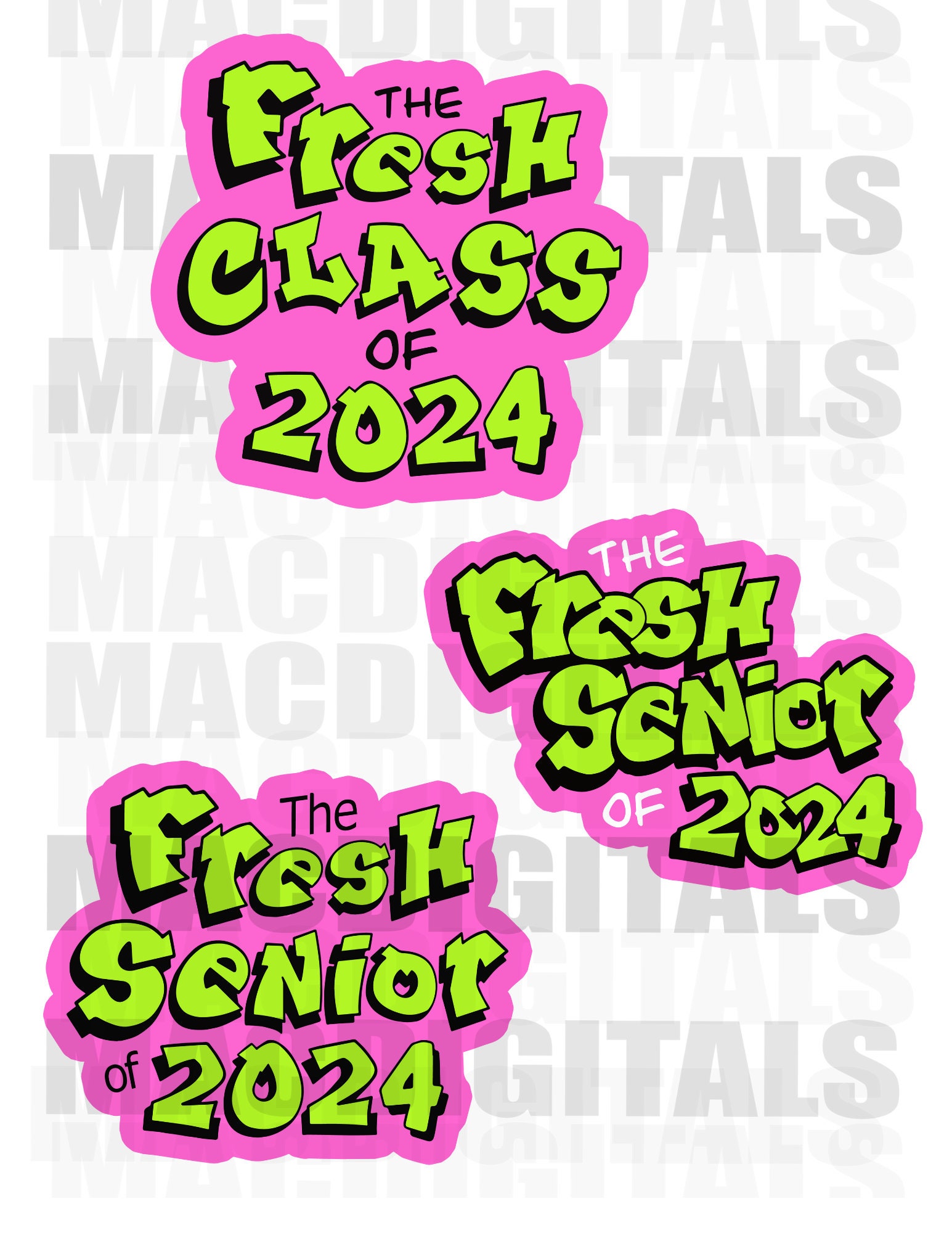 The Fresh Class of 2024, the Fresh Senior 2024, Fresh Bundle Png ...