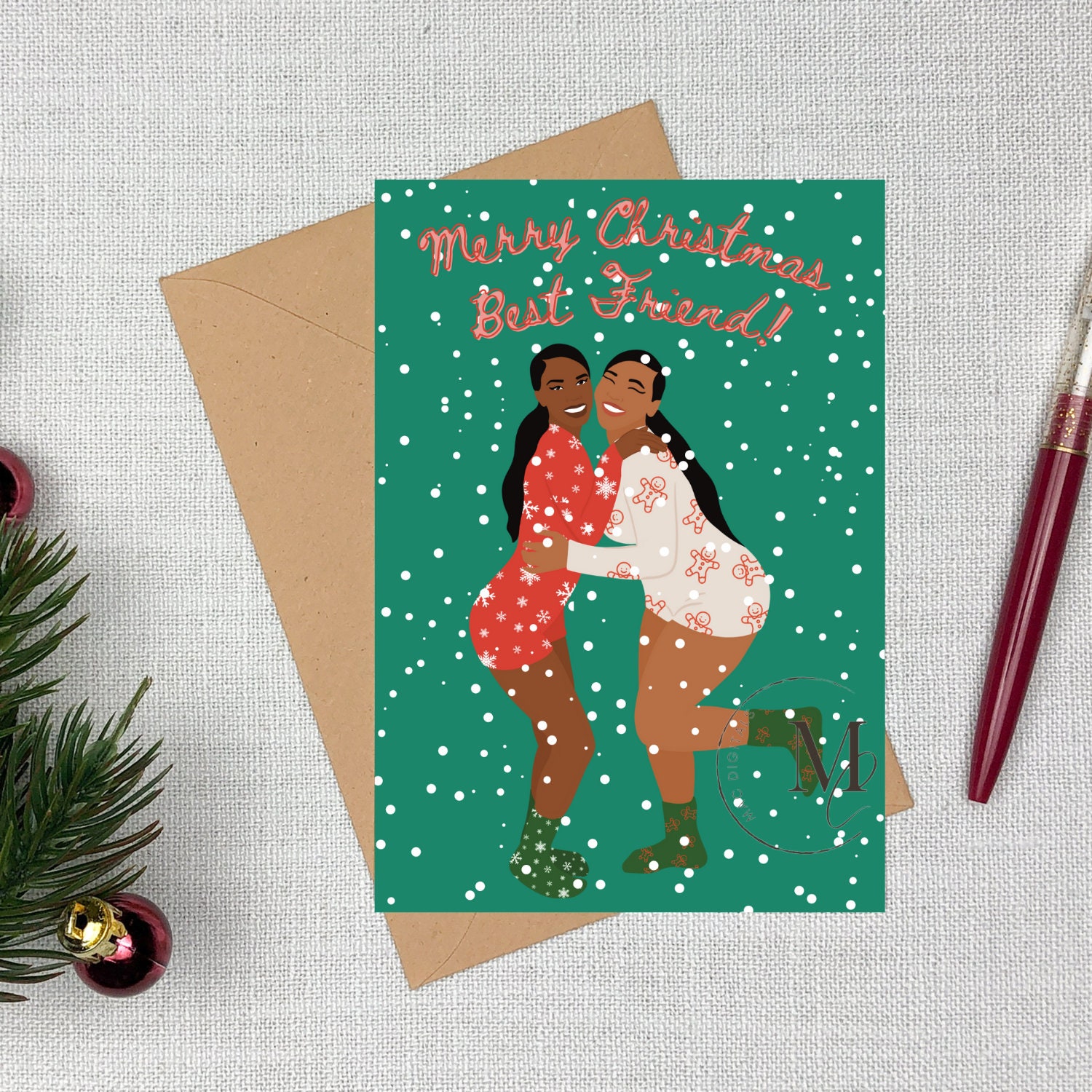 Friends, Black Christmas Cards, Printable Cards, Christmas Cards ...