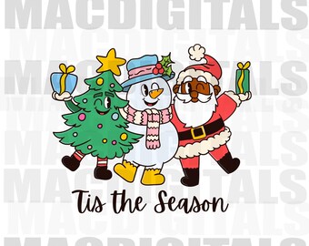 Tis the Season, Funny Christmas Png, Trendy Christmas Png, Retro Christmas Png, Santa Claus Png, Christmas Png, Holiday Png, Png ONLY