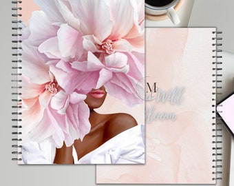 Bloom African American Woman Notebook Cover: Planner Journal (Digital Download)