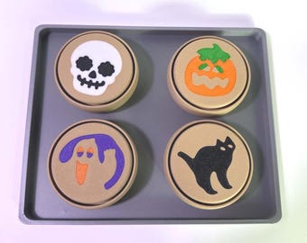 Halloween Sugar Cookie Clicker Set STL | 4 Cookie Fidget Toys + Baking Tray | Halloween Sensory | Halloween Stl| Digital Download