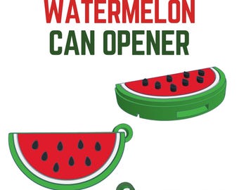 Watermelon Can Opener STL| Digital Download | 3D Printable Soda Can Cover | Nail Saver | Instant Download | Can Opener | Stl file