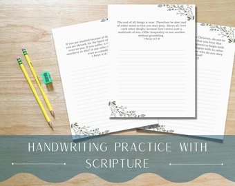 Homeschool Scripture Bible CopyWork || Handwriting Practice || Morning Basket