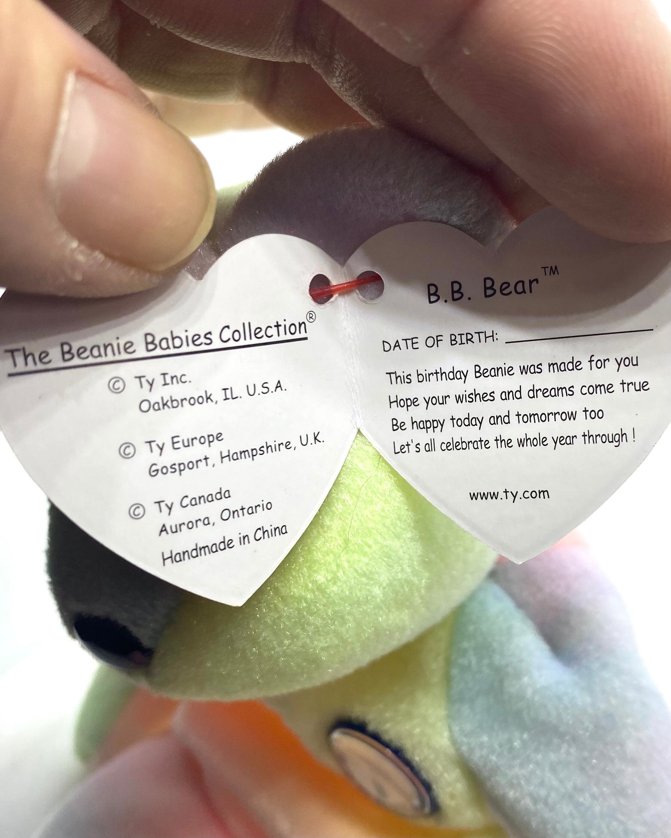 Rare B.B. Beanie Baby With ERRORS Birthday Bear 1999 Beanie Etsy