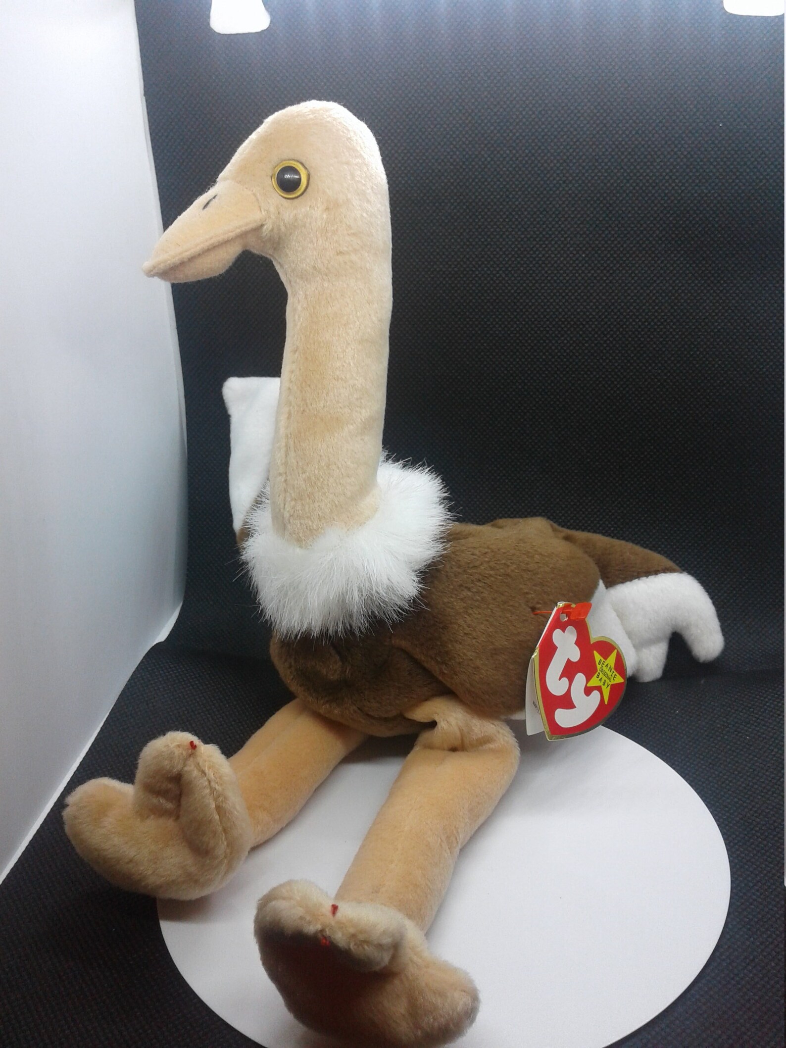 Rare Stretch Beanie Baby Ostrich, ERRORS Ty Beanie Babies, 1997 Retired
