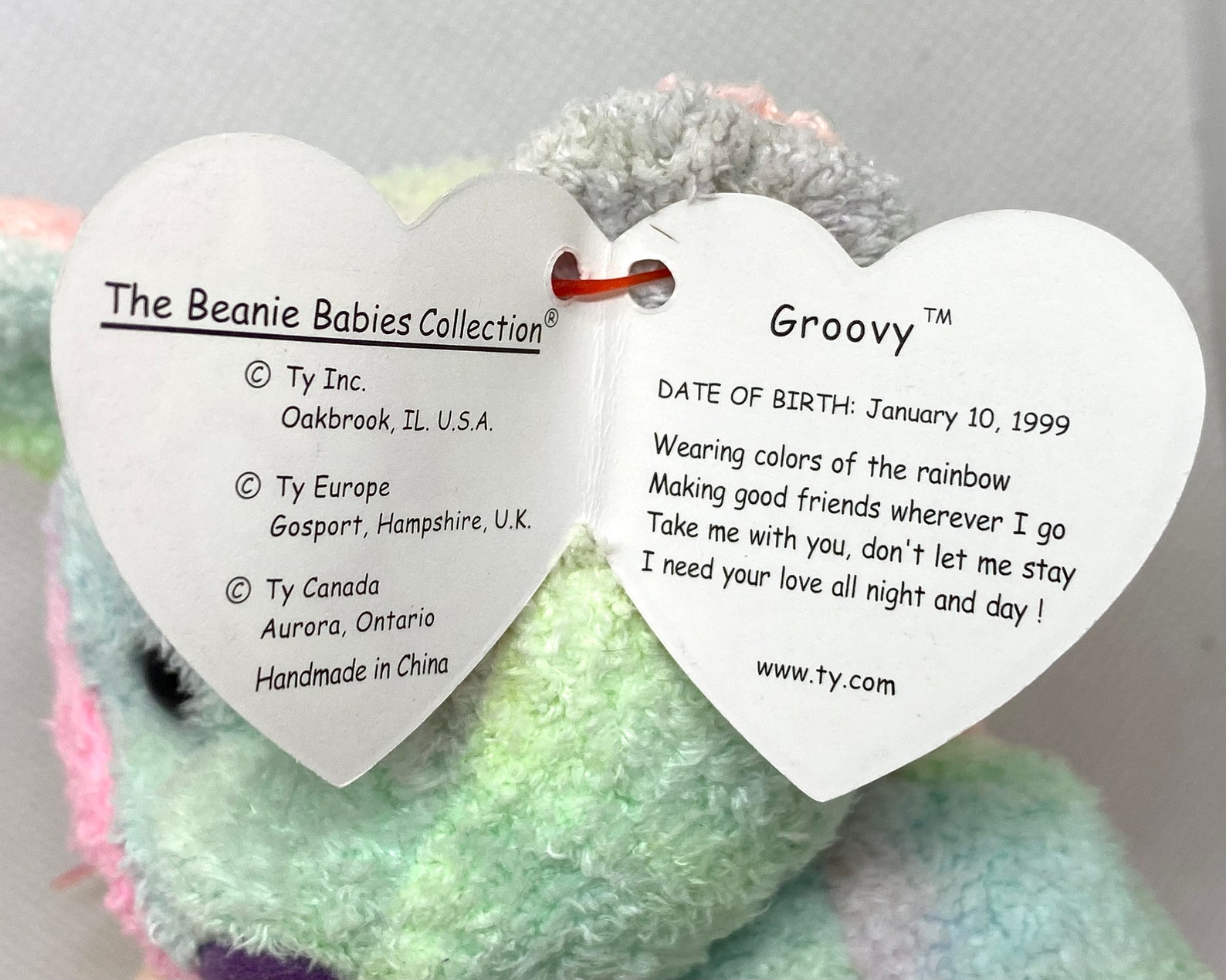 RARE Groovy Beanie Baby With ERRORS Ty Beanie Baby With Etsy