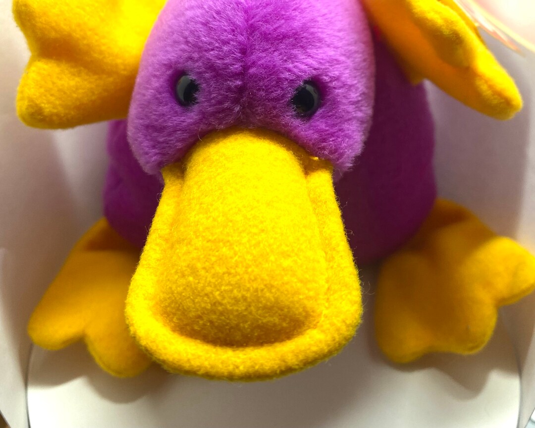 ORIGINAL Patti Ty Beanie Baby Platypus, RARE 1993 Beanie Baby PVC, Retired Beanie Baby, Ty