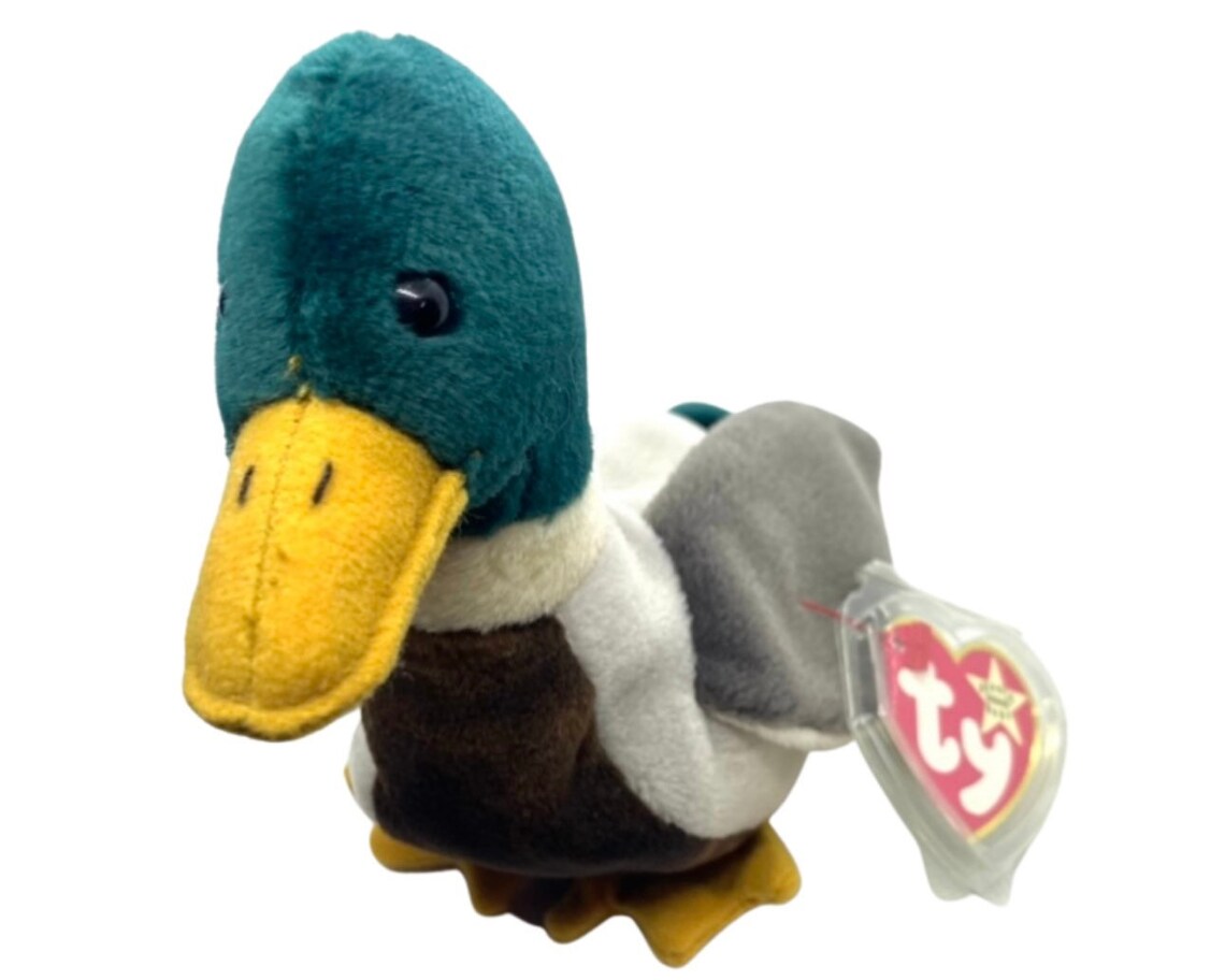 Rare Jake Ty Beanie Baby With ERRORS, 1997 Beanie Baby Duck, Retired