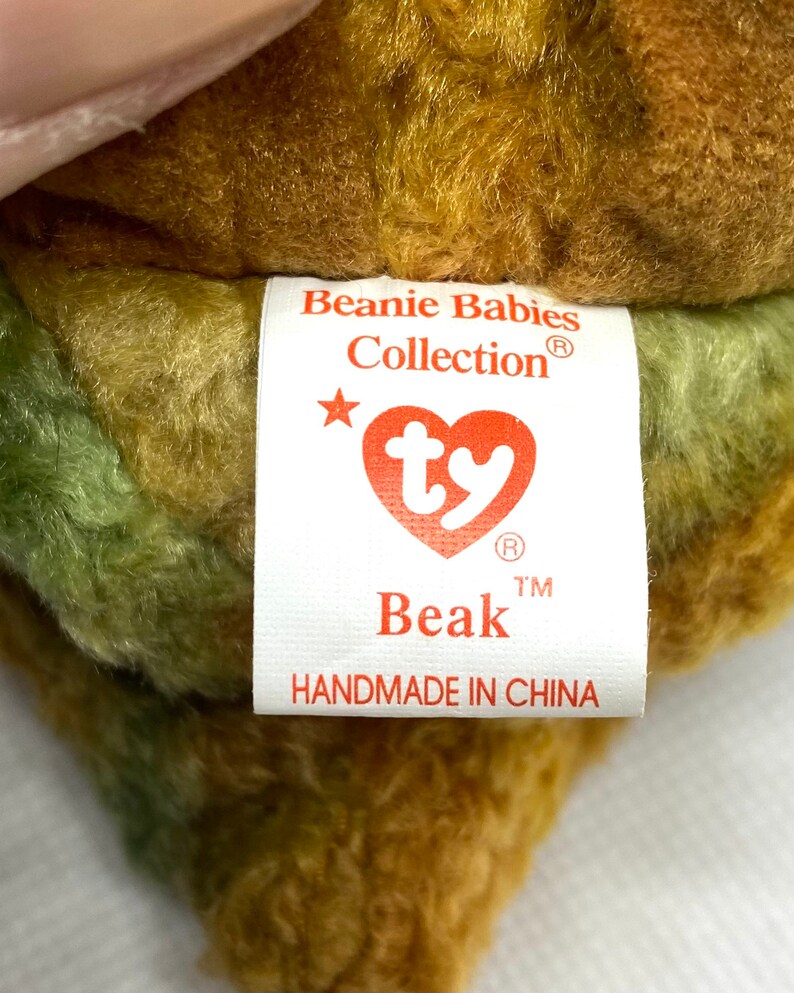 Rare Beak Ty Beanie Baby With ERRORS, 1998 Beanie Baby Bird, Retired