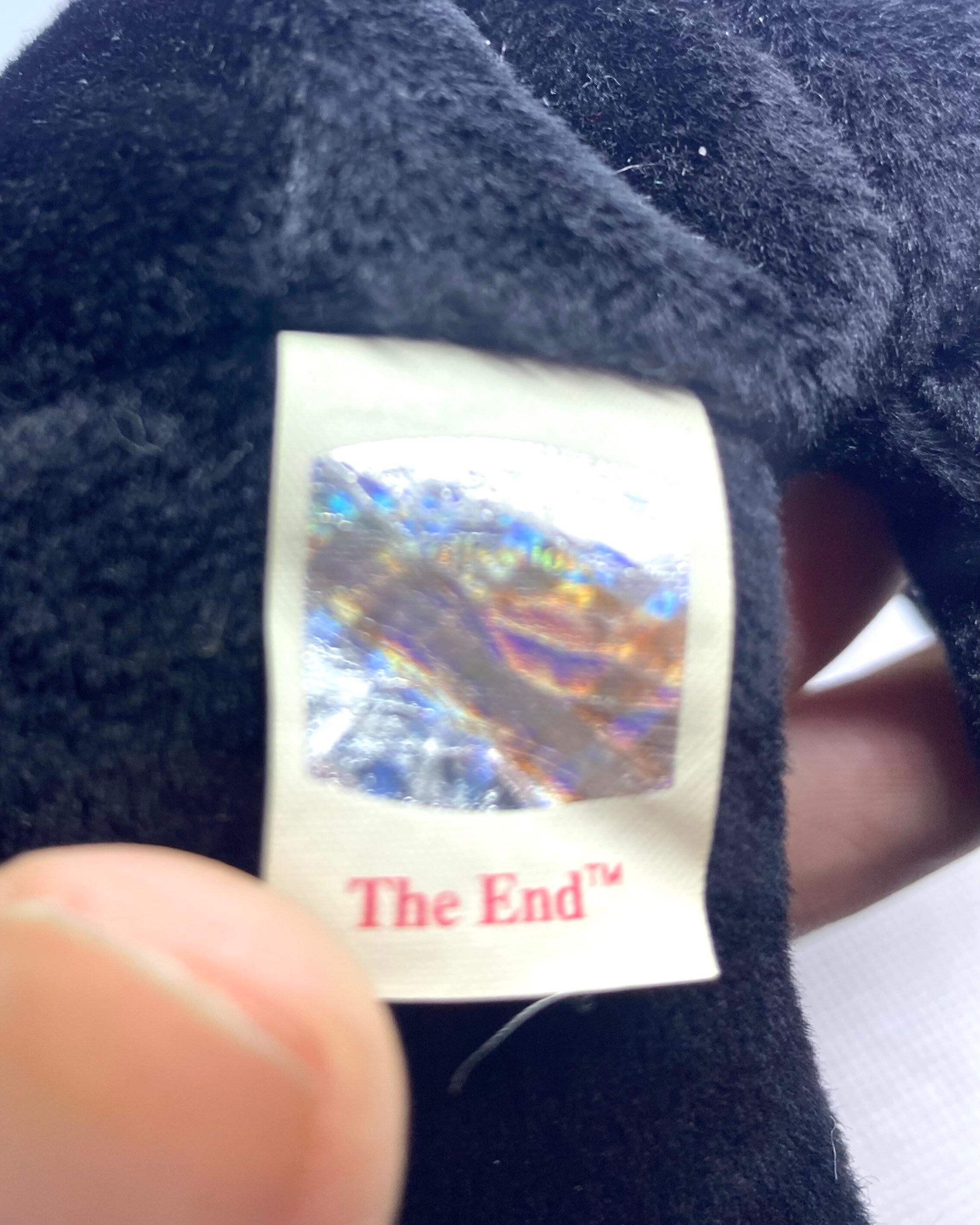 Rare the End TY Beanie Baby, Hologram Hang Tag, Collectible Beanie Baby