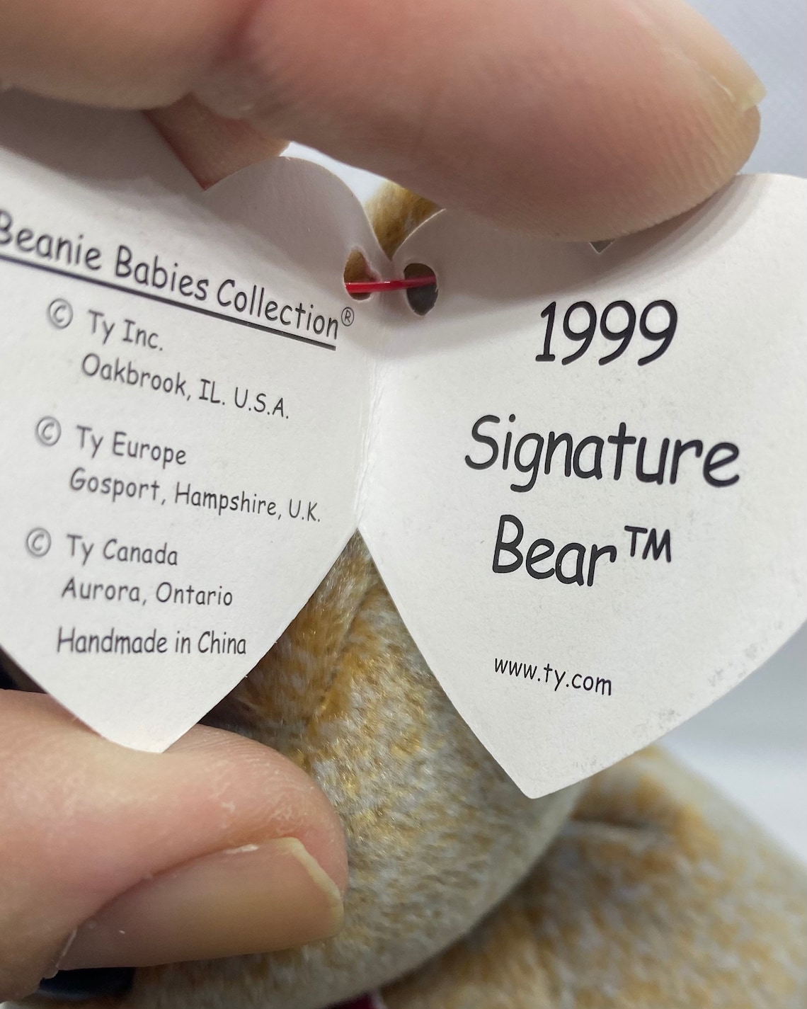 1999 Signature Beanie Baby Error, Ty Hologram Tag, 1999 Beanie Baby
