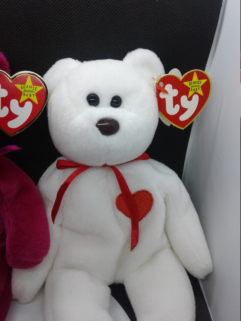 Ultra Rare Valentino Valentina Beanie Babies, ERRORS, Ty Beanie Babies