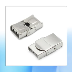 Stainless Steel Fold Over Clasp – Silver Watch Band, Bracelet Crimp Hook