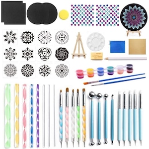 Mandala Dotting Art Rock Painting Kit 51 Pieces