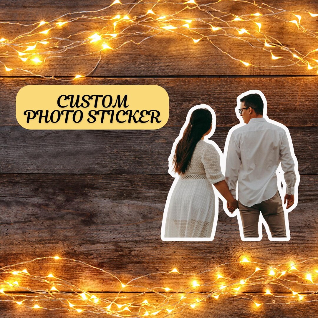 Custom Couple Photo Portrait Sticker-create Your Own Sticker-laptop ...
