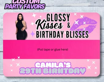 Porta-brilhos labiais lembrancinhas para festa | Lembrancinhas para festa de aniversário de menina | Lembrancinhas personalizáveis para comemorações de aniversário