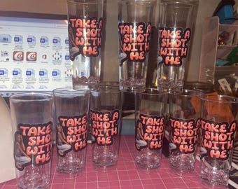 Set of 10 Custom Plastic Shot Glasses, Personalized Shot Glasses in Bulk, 21st Birthday Decorations, Unique 21st Birthday Gift for Her