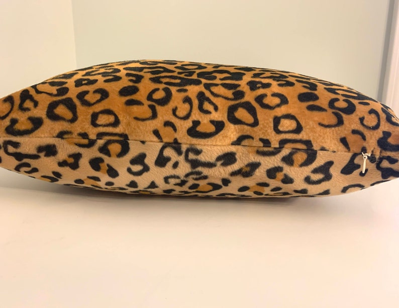 Leopard Pillow Cover Soft Plush Faux Fur Pillow Animal Print Etsy