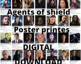 Agents of shield mini poster prints | DIGITAL DOWNLOAD | 28 Pack |