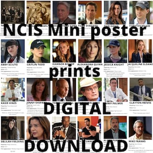 NCIS mini poster prints | DIGITAL DOWNLOAD | 24 Pack |
