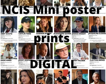 NCIS mini poster prints | DIGITAL DOWNLOAD | 24 Pack |