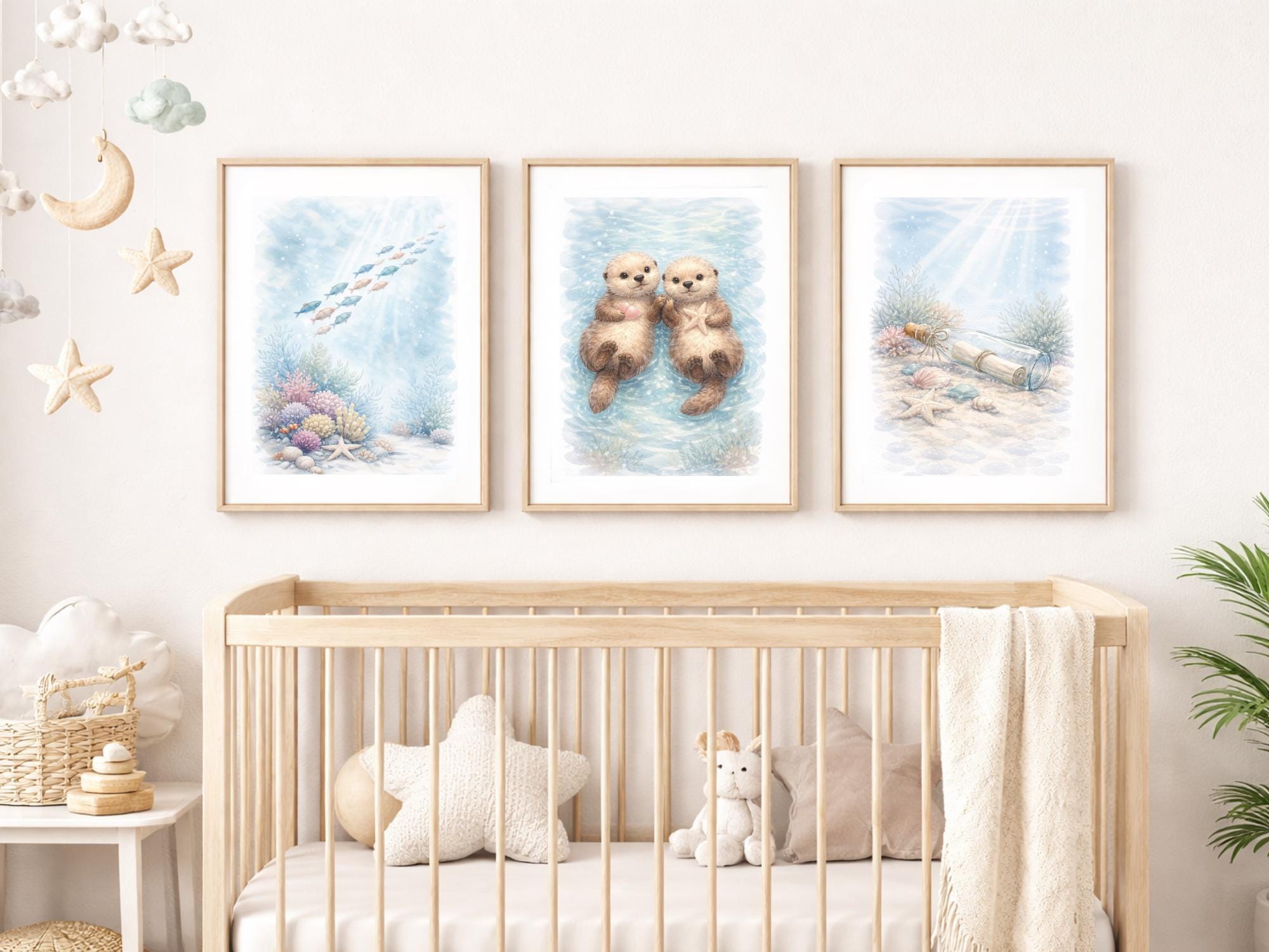 Under the Sea Nursery Wall Art Printable Ocean Nursery Decor Set ...