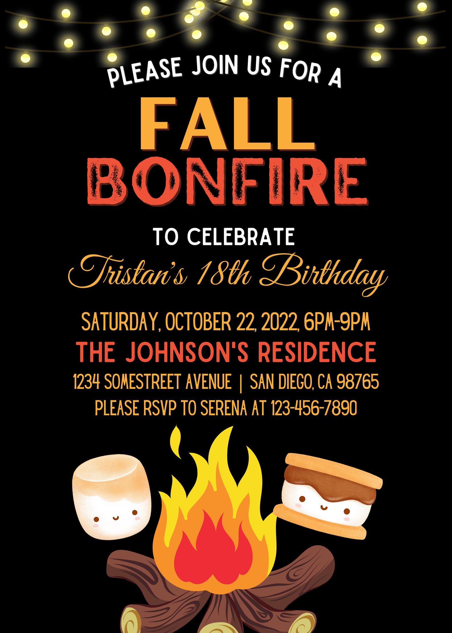 Bonfire Invitation DIGITAL TEMPLATE Bonfire Night Booze and Bonfires ...