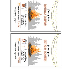Bonfire Birthday Invitation (digital Download) | Booze and Bonfires ...