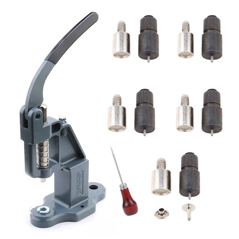 Rivet Setting Press Machine All in One DIY Set Single Cap Rivet, Rivet