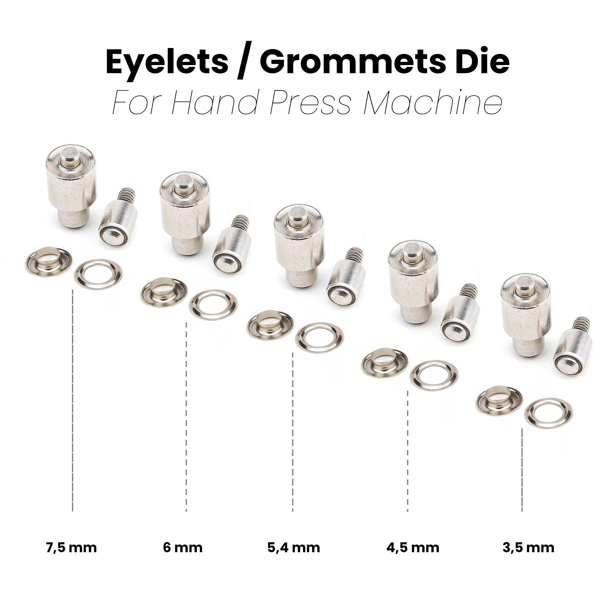 Hole Punch Dies for Hand Press Machine 1 Mm to 17 Mm Hole Punching to  Leathers, Papers, Fabrics for Setting Rivet, Grommets, Snaps 