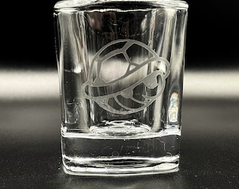 Video Game Etched Shot Glass Sets - Mario Kart Power-Ups