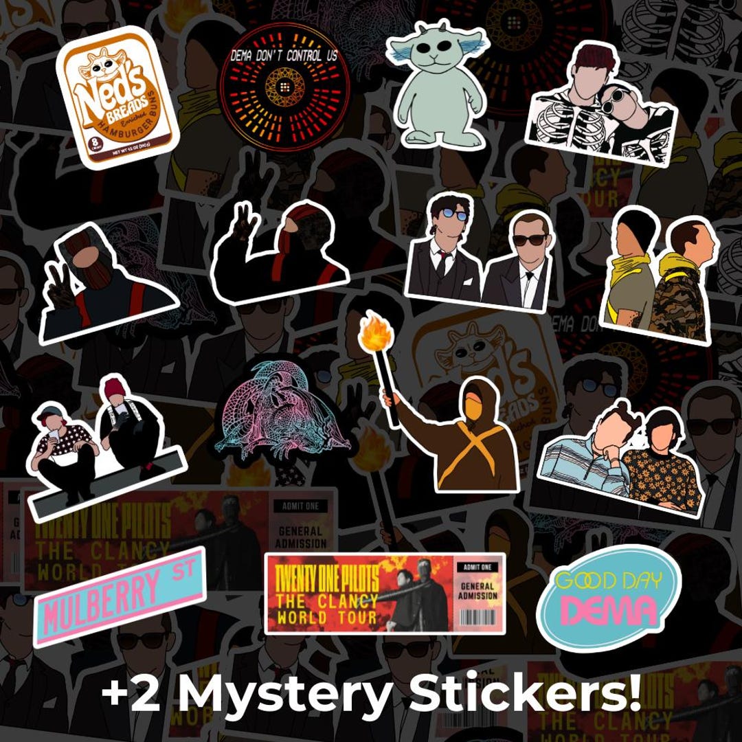 Twenty One Pilots Sticker Pack - All 15 Designs + 2 Mystery Stickers - Etsy