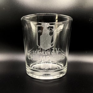 NHL 2024, 2025 Stanley Cup Champions Florida Panthers Etched Glasses