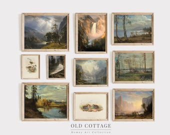 National Parks Art Print Mountain Landscape Gallery Print Vintage Mountain Gallery Wall National Parks Wall Art Yosemite Art Yellowstone Art