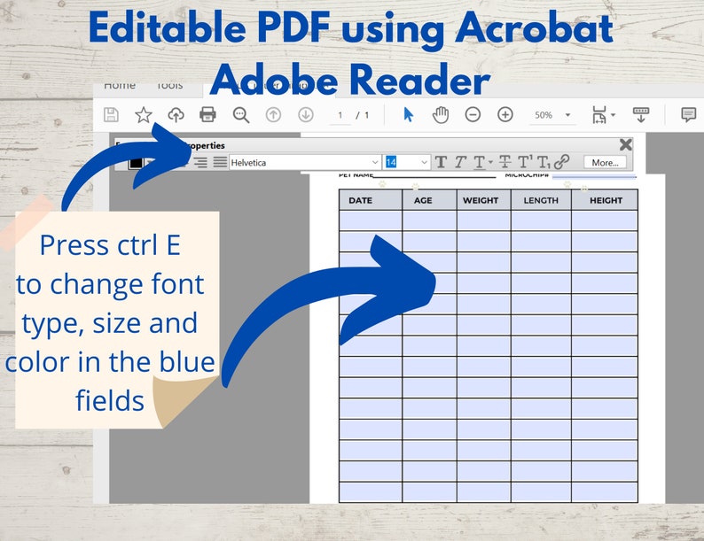 Puppy Weight Chart, Pet Weight Chart for Dog or Cat Editable, Printable ...