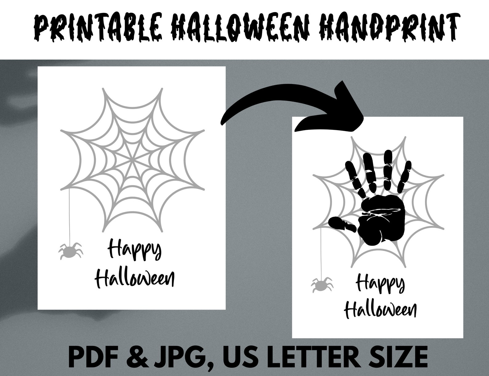 Halloween Handprint Art Printable Halloween Activity Halloween Craft Halloween Handprint Art Printable Halloween Activity Halloween Craft
