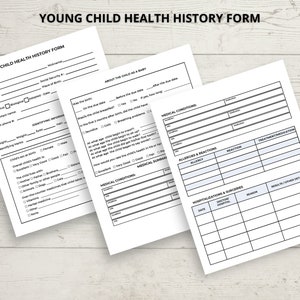 Child Health History Pdf Medical History Form, Kids Medical Records ...