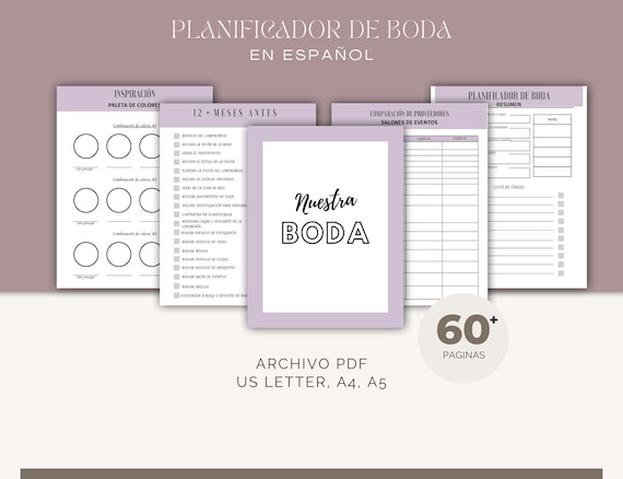 Nuestra Boda Planificador y Agenda: Organizador y Agenda para