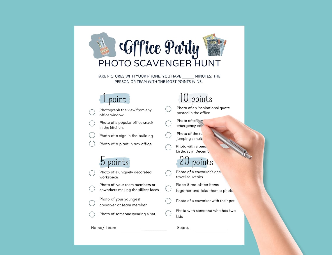 Office Scavenger Hunt, Photo Scavenger Hunt for Adults, Team Building ...