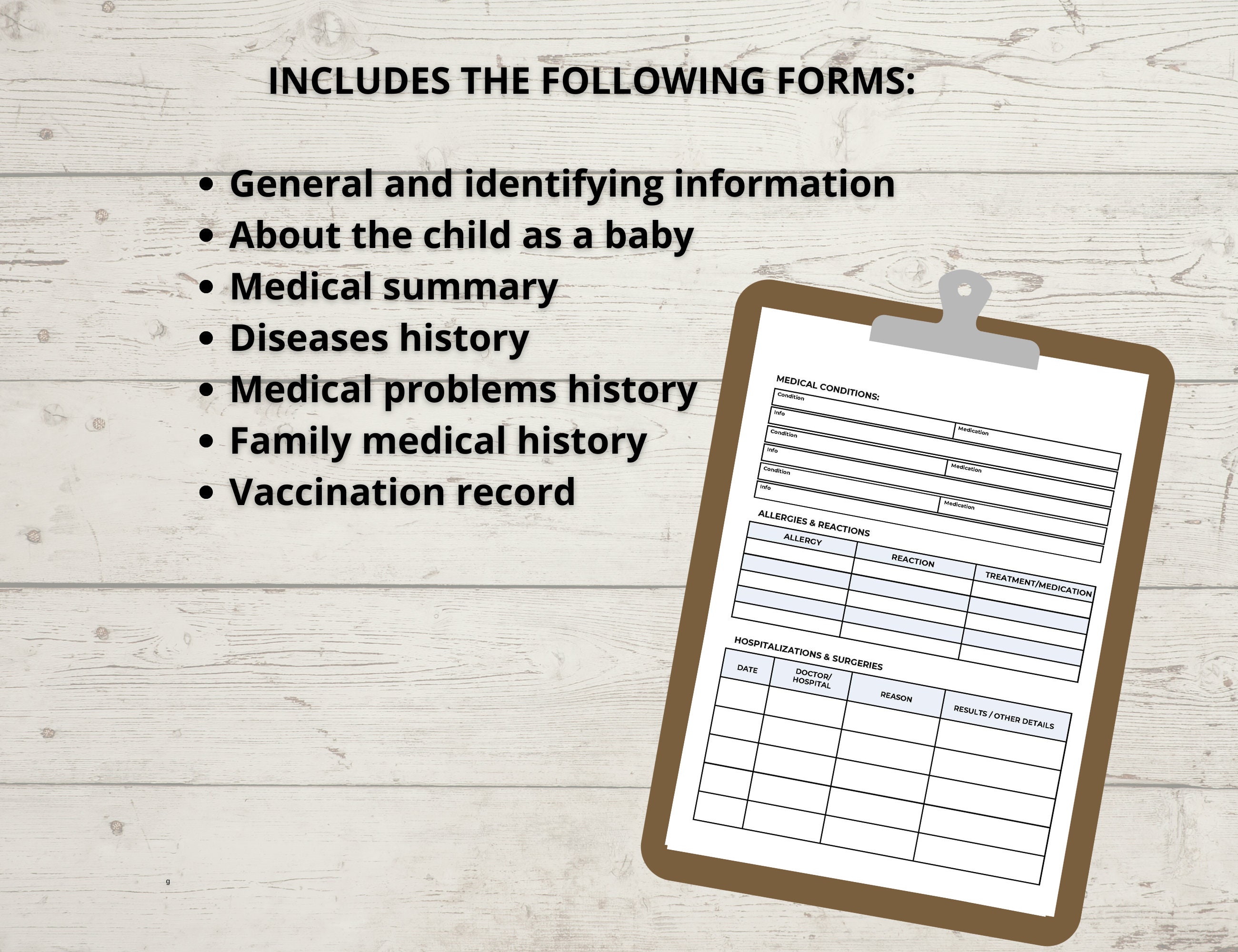 Child Health History Pdf Medical History Form, Kids Medical Records
