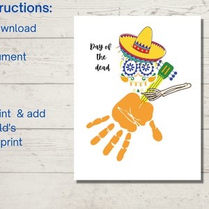 Dia De Los Muertos Handprint Craft Printable Keepsake, Day of the Dead ...