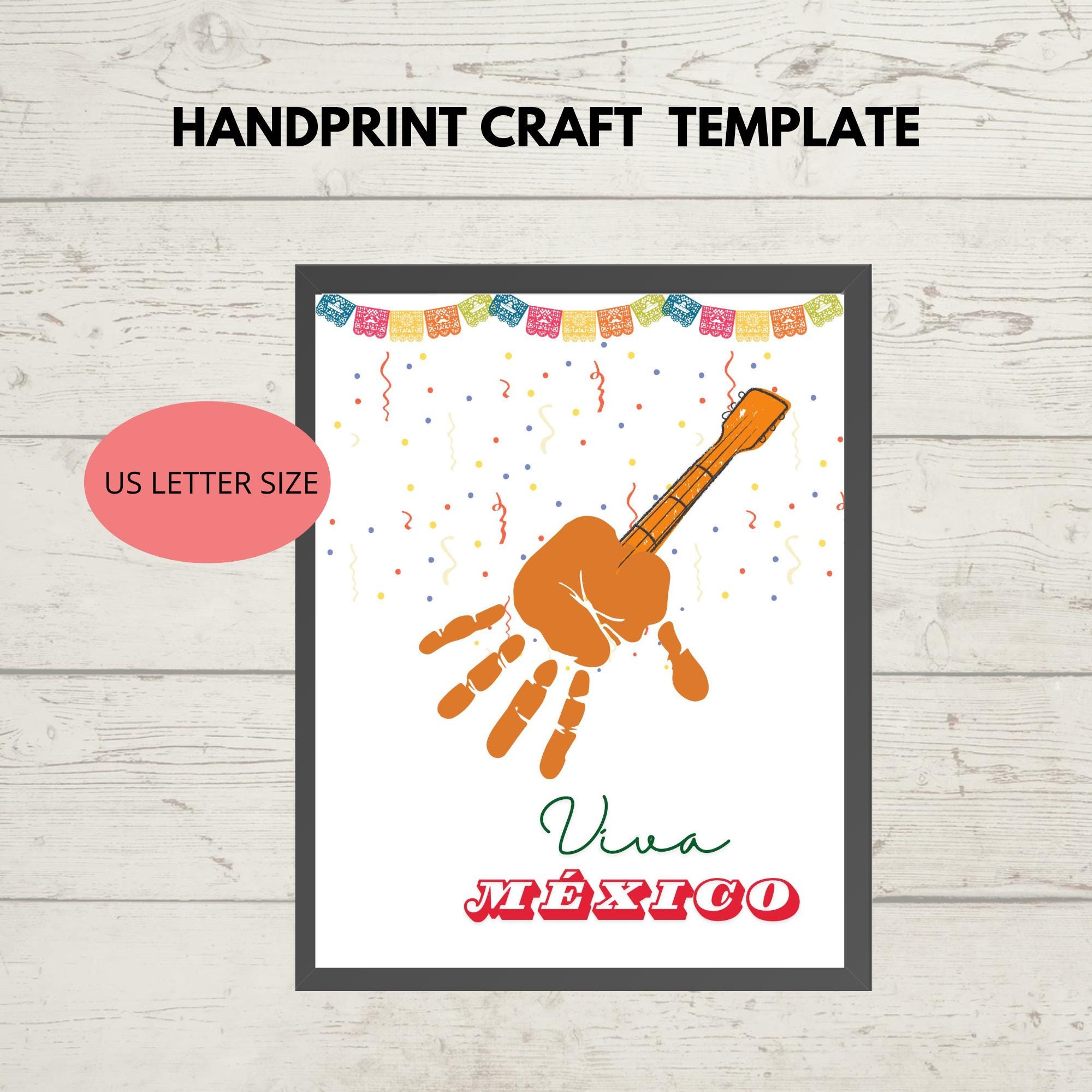 Guitar Handprint or Footprint Craft, Hispanic Heritage Month Craft ...
