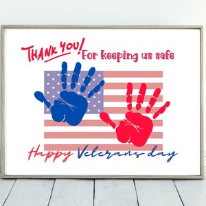 veteranes day handabdruck kunst, danke veteran handabdruck handwerk, veteranes day fahne andenken handwerk patriotische dekoration zum ausdrucken
