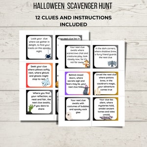 Halloween scavenger hunt for  teens and adults, Halloween family game printable, treasure hunt game