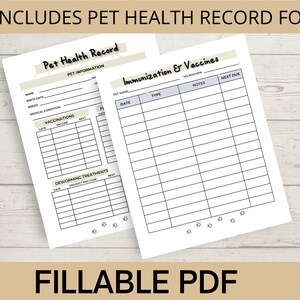 Pet planner printable and editable, puppy planner, pet care planner, pet care binder printable instant download image 4