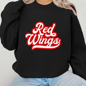 Red Wings PNG – Red and Black Design – Instant Digital Download