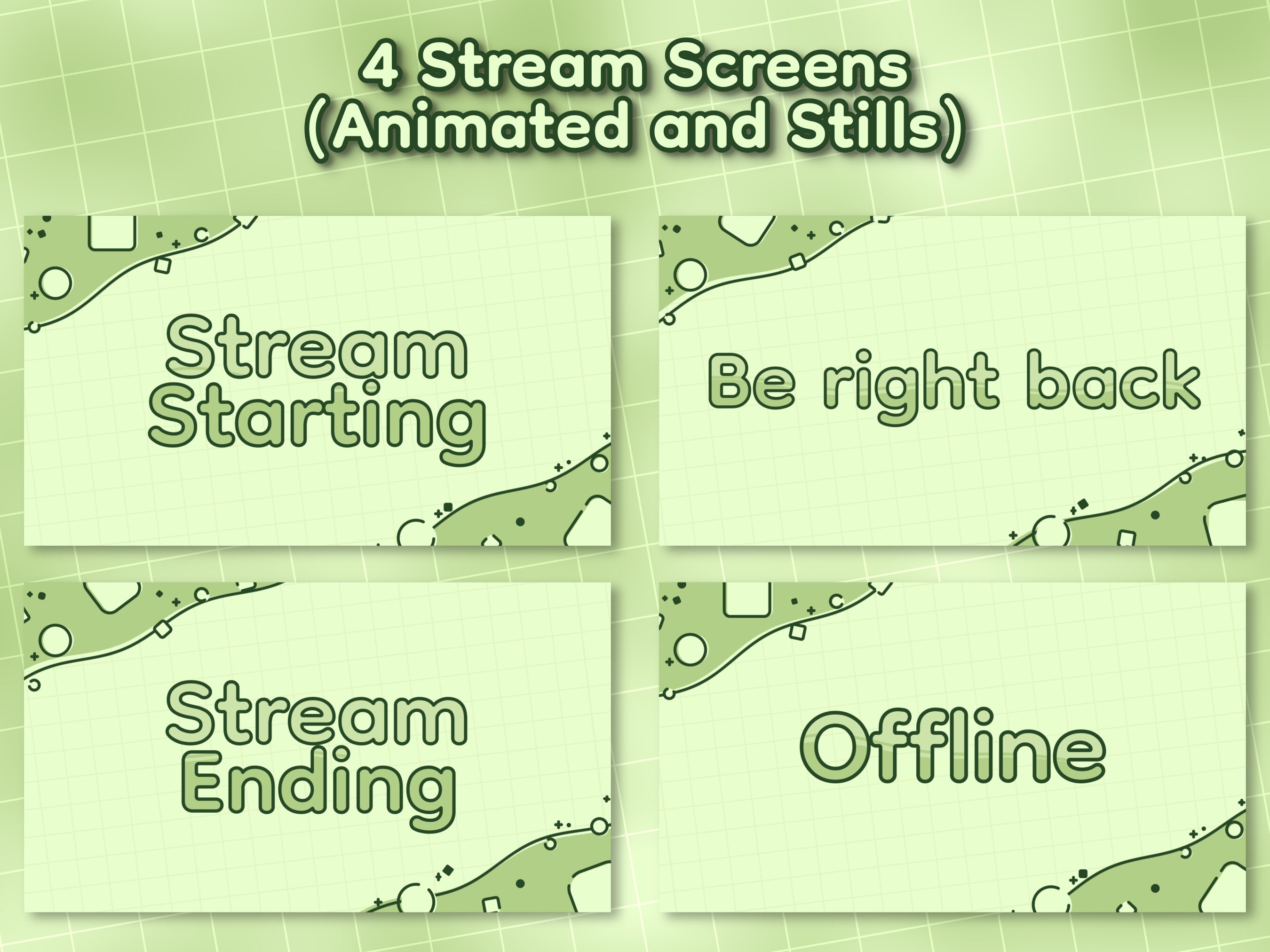 Matcha Overlay Rivals Cute Animated Twitch Overlay Stream Package W/ Panels, Labels, Just ...