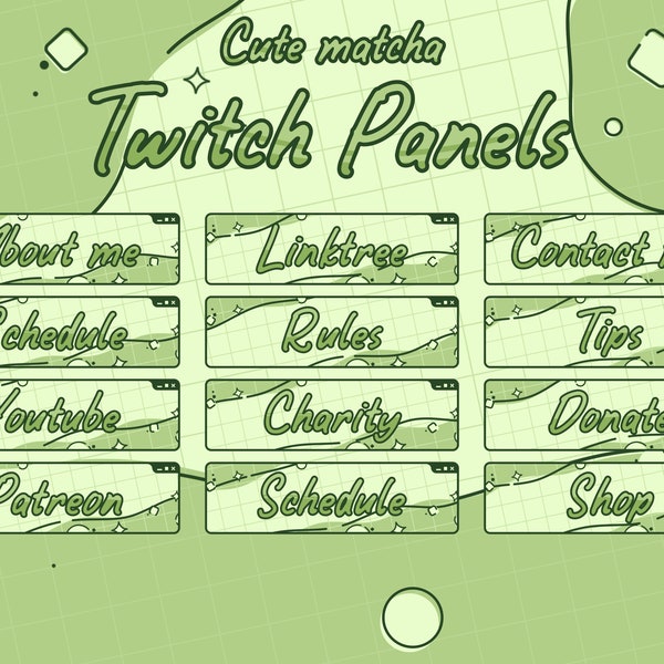 Essential Twitch Panels (38x) | Matcha